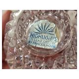 Crystal Home Decor Items including Bavarian Crystal Candle Holder, Princess House Lead Crystal Dish, and Various Glassware