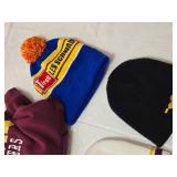 Minnesota Golden Gophers Hoodie and Hat Lot including Les Schwab Pom Beanie, Winchester Cap, and Mustang Logo Beanie