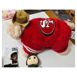 Assorted NFL Memorabilia including Armchair Quarterback Board Game (uncounted), 49ers Plush Toy, and Various Collectible Figurines