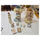Precious Moments Graduation Figurine, Angel Playing Violin Statue, Snowman Figurine, and More