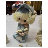 Precious Moments Graduation Figurine, Angel Playing Violin Statue, Snowman Figurine, and More