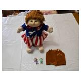Patriotic Cabbage Patch Doll, Small Dolls and Overalls