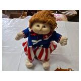 Patriotic Cabbage Patch Doll, Small Dolls and Overalls