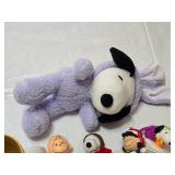 Peanuts Character Toys and Mug Set featuring Snoopy, Charlie Brown, and Woodstock