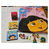 Dora the Explorer Themed Lot Including Books, Blanket and Toys