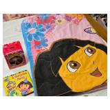 Dora the Explorer Themed Lot Including Books, Blanket and Toys