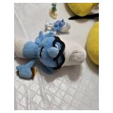 Set of Stuffed Toys Including Mickey Mouse and Smurf Plushes and Figurines