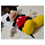 Set of Stuffed Toys Including Mickey Mouse and Smurf Plushes and Figurines