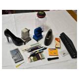 Office supplies including Bostitch Air Pencil Sharpener, Scotch Tape Dispenser, and More