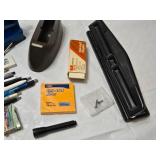 Office supplies including Bostitch Air Pencil Sharpener, Scotch Tape Dispenser, and More