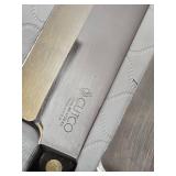 Lot of Kitchen Knives including Wusthof Dreizack, CUTCO, Gourmet Line, and Berghoff Cleaver