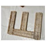 Wicker Elephant Shaped Plant Basket and Letter E Decor