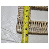 Wicker Elephant Shaped Plant Basket and Letter E Decor