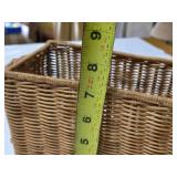 Wicker Elephant Shaped Plant Basket and Letter E Decor