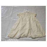 Vintage Baby Dress with Lace Detailing and Button Closure