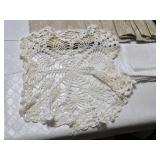 Set of Vintage and Embroidered Table Linens and Napkins