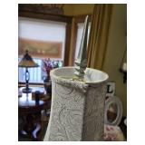 Ornate Table Lamp with Fabric Shade - 38"