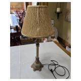Decorative Table Lamp with Beige Pleated Shade - 26.5"