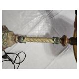 Decorative Table Lamp with Beige Pleated Shade - 26.5"