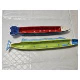 Department 56 and Dennis East Fish Shaped Ceramic Platters