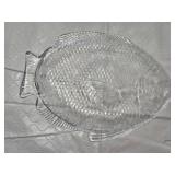 Set of 4 Clear Glass Fish-Shaped Plates