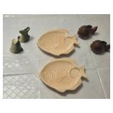 Fish-Shaped Plates, Salt & Pepper Shakers
