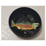 Clayworks Studio 2000 Fish Design Serving Bowl Hand Painted