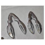 Ceramic Lobster Salt and Pepper Shakers and Crab Claw Nutcrackers with Fish-Shaped Wine Stopper