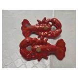 Ceramic Lobster Salt and Pepper Shakers and Crab Claw Nutcrackers with Fish-Shaped Wine Stopper