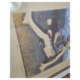 Framed Artwork by D McDaniel 1976 titled "Risa" and Numbered 14/20 - 22x29.5