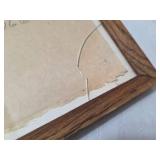 Framed Artwork by D McDaniel 1976 titled "Risa" and Numbered 14/20 - 22x29.5