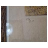 Framed Artwork by D McDaniel 1976 titled "Risa" and Numbered 14/20 - 22x29.5