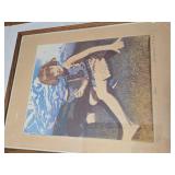 Framed Artwork by D McDaniel 1976 titled "Risa" and Numbered 14/20 - 22x29.5