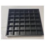 Black Wooden Display Shelf Unit for Collectibles and Miniatures 14.5x16.5