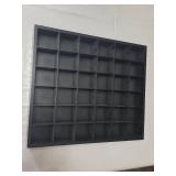 Black Wooden Display Shelf Unit for Collectibles and Miniatures 14.5x16.5
