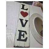 Love Sign (42") and Decorative Oval Mirror Set