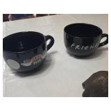 Ceramic Friends-Themed Mugs, Metal Bowl, Resin Deer Figurine, and More