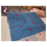 Patchwork Denim and Striped Quilt