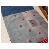 Patchwork Denim and Striped Quilt