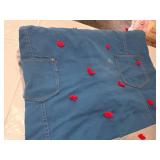 Patchwork Denim and Striped Quilt