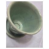 Abingdon USA Vase, Ceramic Mug, Green Flower Pot with Saucer, and Miniature Desserts - Cracks and Chips