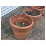 Plastic Terra Cotta Planters Measuring about 23 Inches