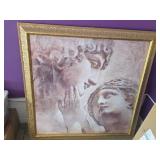 Framed Art Print of Marble Statue with Gold Ornate Frame - 44 3/4"