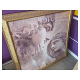 Framed Art Print of Marble Statue with Gold Ornate Frame - 44 3/4"