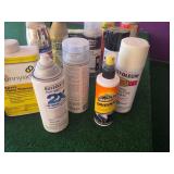 Rust-Oleum Spray Paint and Supplies Including Paint Thinner and Clear Wood Finish