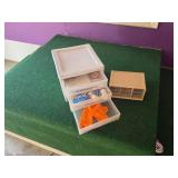First Aid Supplies and Plastic Drawers