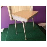 Vintage Metal School Desk with Lift-Top