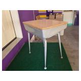 Vintage Metal School Desk with Lift-Top