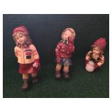 Set of 3 Winter Holiday Figurines