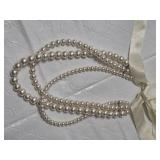 Pearl Necklace Lot including Ribbon Tie and Multi-Strand Clasp Necklaces